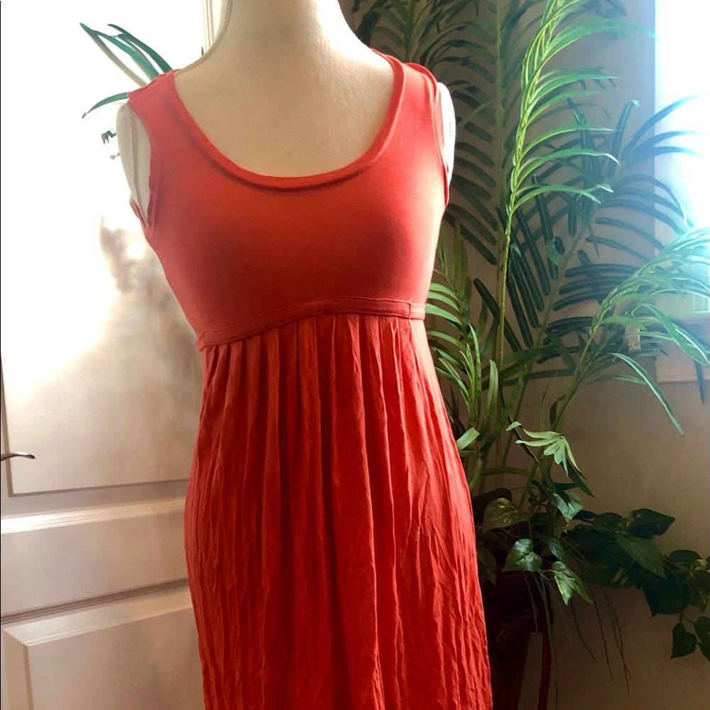 GILI sleeveless dress, coral, XXS